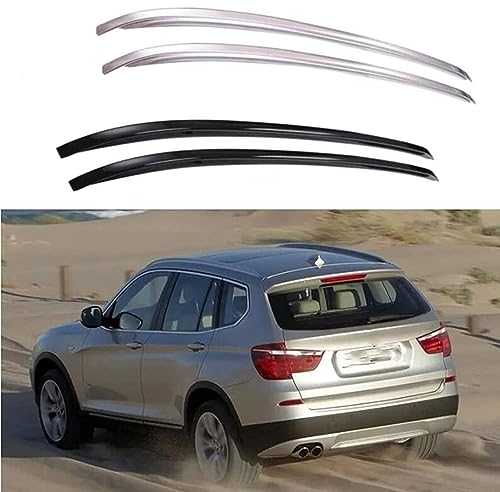 MarxaN 2 Stück Dachträger Relingträger Dachgepäckträger für BMW X3 F25 2014-2017, Aluminium Querträger Fahrradträger Dachboxen Dachgepäckablage Auto Zubehör,A/Black