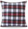 Ohok Dekorativ Vintage Kissenbezug, Polyester Leinen Plaid Zierkissenbezüge, Deko Sofakissen Couchkissen Kissenhülle Set für Schlafzimmer Wohnzimmer Sofa Couch Auto (60x60 cm, 1 Stück Mehrfarbig)