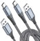 MAXGROUP Câble USB C [5M,Lot de 2] Charge Rapide 3A Fil Chargeur Type C Tressé Câble USB C pour i Phone 16/ i Phone 15 Pro Max,Samsung Galaxy S25/S24/S23 to S8,Sony,Note20,M31,Huawei,Xiaomi,Pixel,LG