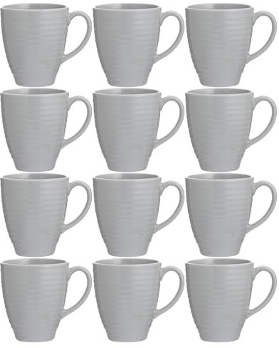 Fixtures Business & Homewares Price & Kensington Typhoon Stoneware Grey Mugs 350ml/12oz (12 Mugs)