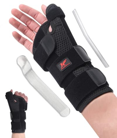 Hurmoya Wrist Brace Thumb Spica Splint Support for Carpal Tunnel, De Quervain's Tenosynovitis, Tendonitis Pain Arthritis Trigger for Man and Women (Medium - Right Hand) (M, Rechte Hand)