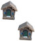 PRETYZOOM 2St Bauernhaus-Ornament Harz Harz-Aquarium-Ornament Sandkastenverzierung bürodeko büro Dekoration Zubehör für Aquarien Mini-Holzhaus-Ornament Mini-Harzgeschenk Tier schmücken