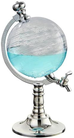 Whisky Karaffe – Stilvolle Schnapskaraffe, hochwertiges Whisky- -Set | Künstlerischer Whisky-Spender in Globusform, Bar Globe Display, Service Set