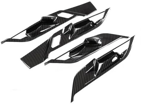 KMAGE 4 Stück Auto-Innentürgriffe, Schalen-Dekorationsabdeckungen, Zierleisten, Innengriffabdeckungen Für B&MW X1 F48 2016-2021 X2 F47 2018-2021(Carbon Fiber Color)