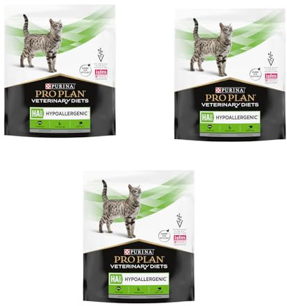 PURINA PRO PLAN Veterinary Diets HA Hypoallergenic | 3er Pack | 3 x 325 g | Diät-Alleinfuttermittel für Kitten und ausgewachsene Katzen | Zur Minderung von Nährstoffintoleranzen