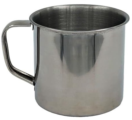 Eson Shaving Soap Bowl, Classic Stainless Steel Shaving Soap Bowl for Shaving Soap, Durable and Elegant Design for a Superior Shaving Experience (Shaving Mug 6.5x7.5cm)
