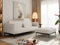 MKS MEBLE Ecksofa 3-Sitzer Sofa mit Polsterhocker, Sofa mit Schlaffunktion, Schlafsofa Modern mit Metallrahmen, Eckcouch in L-Form Rechts/Links - Salento L -Beige Cord