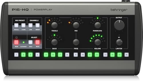 Behringer P16-HQ: Channel Mixer with D/A Conversion and Precise Tone Control