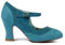 Joe Browns Women's Retro Flared Heel Shoes Pump, Green, 6 UK