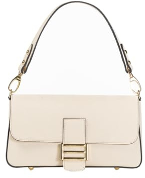 DIVINA FIRENZE - ABBI, Borsa Tracolla Donna, Realizzata A Mano In Vera Pelle Color Crema. Un Accessorio Elegante E Versatile, Perfetto Per Ogni Occasione. Qualità Artigianale Made In Italy