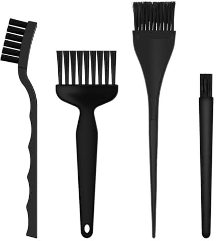 SGERUFZ 4 Pcs Kit de Nettoyage PC, Brosse à Poussière, Brosse de Nettoyage, Clavier, Brosses en Nylon, Brosse Antistatique Plastique ESD pour PC, Clavier, Sol Conducteur, Carte Mère, Circuits Imprimés