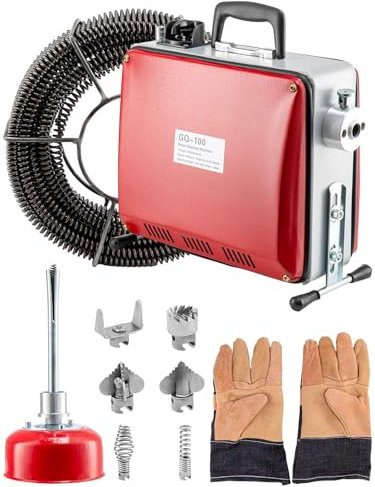 Youyijia 500W 220V Elektrische Rohrreinigungsmaschine für Ø20-200 mmRohrleitungen Rohrreinigungsspirale mit Ø10mm 16mm Spiralen Rohrreinigungsgerät Rohrreiniger Reinigung Drain Clean Abflussreiniger