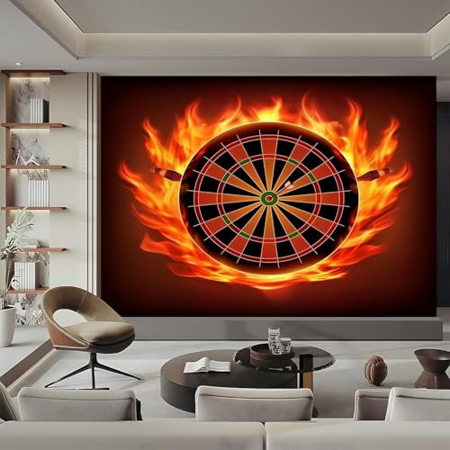 Fototapete Darts Tapete 400 x 280 cm (WxH) Fototapeten Schlafzimmer Wohnzimmer Moderne 3D Effekt Wandtapete Darts Vliestapete Wand Dekoration Poster Foto Tapeten q6419