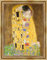 Der Kuss von Gustav Klimt Bild mit Rahmen in Gold, 40x50 cm / 16x20