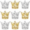 Xsstarmi 6 Pack Queen Crown Cake Topper 3D Mini Crown Cake Pick for Baby Shower Kids Girls Birthday Anniversary Party Cake Decorations Supplies Gold Silver
