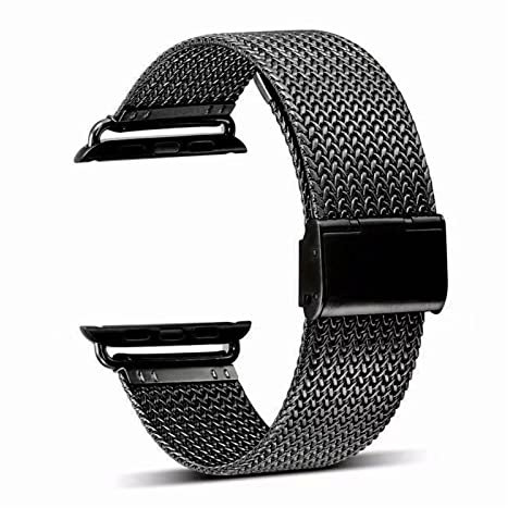 LPMPCZKZGF Banda De Metal Milanés 42mm 44mm Compatible Con Apple Watch 6 / SE / 5/4 / 3/2 / 1 38mm 40mm Correa De Reloj De Acero Inoxidable Compatible Con IWatch SE / 7 41mm 45mm Watch strap(B,38mm or