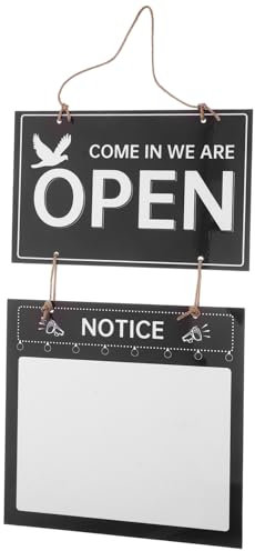 SOLUSTRE Double Sided Business Hours Sign Decorative Open and Closed Sign for Shops Cafes Restaurants Nail Salons Easy to with Chalk Stickers Vibrant Colors for High