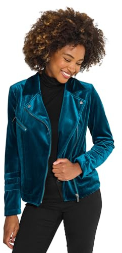 Joe Browns Women's Cropped Velour Biker Jacket