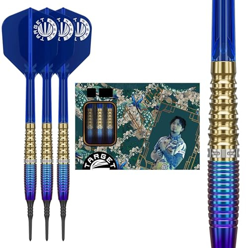 Target Japan Prime Series Zenith G2 Soft Tip Darts with Kflex, 20G | 90% Wolfram-Dart-Set, K-Flex-Flügel und -Schaft Nr. 6, 2BA Pixel-Spitzen, Spieler Ching Ho Tung Gen 2
