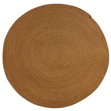 mavaux-EcoWeave Rund Teppich in Jute-Optik – 120x120 cm, Skandinavischer Stil, beidseitig nutzbar, pflegeleicht, natürlicher Look, für Wohnzimmer, Schlafzimmer, Flur & Balkon