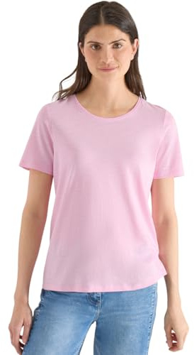 Damen Basic T-Shirt mit Rundhals in Unifarbe