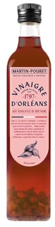 MARTIN POURET Vinaigre Balsamique de Modena, au Jus de Framboise, de Vin Blanc à l'Ancienne, au Cidre de Normandie, à l'Ancienne à l'Echalote 50cl/Bouteille (3 bouteilles, à l'Echalote)