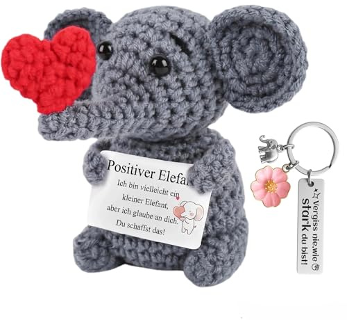 Glücksbringer Kleine Geschenke für Männer Frauen, Positive Elefant Schlüsselanhänger Geschenk für Freundin, Weihnachtsgeschenke Geburtstagsgeschenk Gute Besserung Geschenke,Valentinstagsgeschenk