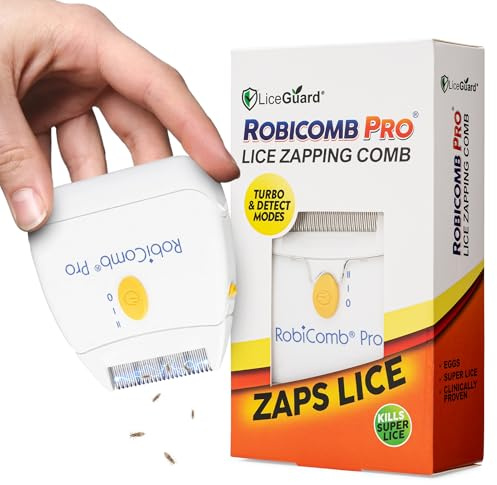 Robi Comb Pro Electronic Lice Comb | Battery-powered electronic lice comb with Detect and Eliminate modes, suitable for kids, adults and dry hair.