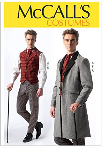 McCall's Patterns MC7003MEN Small 34-36 Medium 38-40 Large 42-44 Extra-Large 46-48 XXL 50-52 Mens Costumes, White