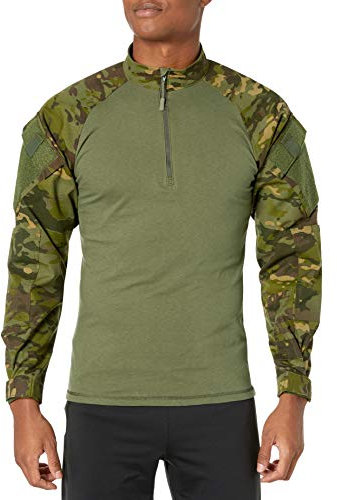 Tru-Spec Herren T.R.U. 1/4 Zip Combat Shirt, Multicam Tropic, XXL Lang