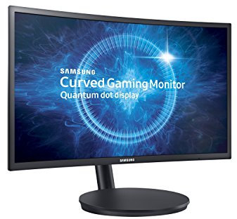 SAMSUNG Monitor C24FG70, Monitor Curvo VA da Gaming, 24 Full HD, 1920 x 1080, 144 Hz, 1 ms, FreeSync, DP, HDMI, 16.7M di Colori, sRGB 125%, Game Mode, Quantum Dot, Base Semplice, Nero