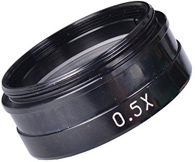 HAYEAR 0.5X Microscope Auxiliary Barlow Lens, Doubling Total Magnification for Industrial Camera, C-MOUNT Lens, Black, PLA_(Polylactic_Acid), PE_(Polyethylene)