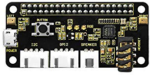 KEYESTUDIO ReSpeaker 2 Mic Pi Hat pour Raspberry Pi 4 V1.0 Carte d'extension pour Raspberry Pi 4 Module B | zéro | zéro W | 3B | 2B | B +