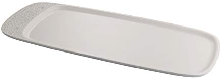 Alessi Dressed en Plein Air MW72/22 LG, Piatto da Portata di Design con Decoro a Rilievo, Melammina, Grigio (Chiaro)