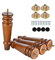 Maricome 8 Inch Furniture Legs Set of 4 Pre-drilled M8 Bolt Wood Replacement Sofa Legs for Cabinet Couch Chair Mid Century Screw in
