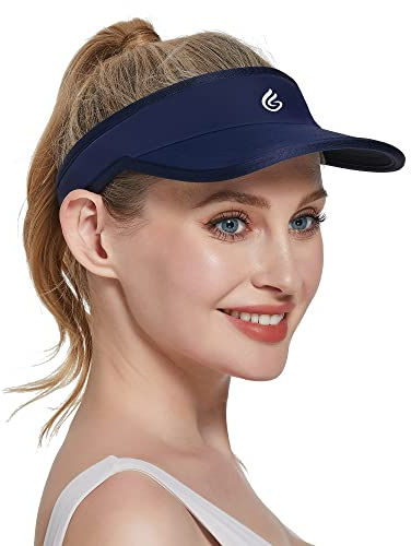 Gisdanchz Visor Cap Damen Sports Visors, Running Golf Tennis Cap Damen Herren, Schirmmütze Damen Laufmütze Herren Lauf Cap, Sonnenschild Sonnenschutz Damen Kopf Cappy Cap Damen, Marine/Weiß, M