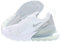 Nike Damen Air Max 270 Sneaker, White MTLC Platinum Pure Platinum, 38.5 EU