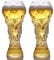 Pasdrucn 2Stück WM-Bierglas 2022, 450 Ml Fußball WM Pokal Form Bierglas, Lustiger Kreative Fußballkrüge, Fußballspiel-Kristall-Weltmeisterschaft Für Party-Bar-Zubehör Und Fußballliebhaber