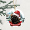 Weihnachtsdekoration zum Aufhängen, Dear Santa Define Naughty Christmas Tree Ornament Springer Spaniel Hund mit Hut 8,1 cm mit goldener Schnur Hundepfote Ornament Geschenke für Mama Papa Eltern