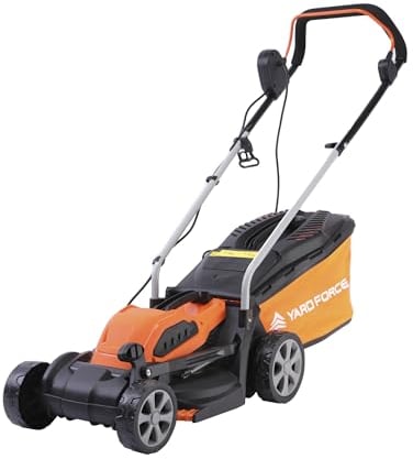 Yard Force 1200W Electric Lawnmower, 32cm Cutting Width with Rear Roller, Suitable for The Small Lawn - EM U32