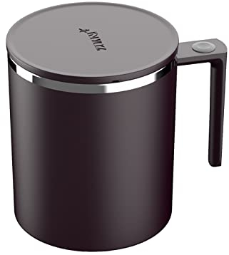 Soi Agitation Tasse, Soi Agitation Café Tasse Magnétique Agitation Tasse Électrique Mélange Tasse Avec Inoxydable Acier Remuer Bar Adapté pour Café/Lait/Chaud Chocolat/Protéine Poudre (Black-360ML)