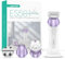 VOYOR Rasoir Electrique Femme Multifonction 4 En 1 Tondeuse Bikini Rechargeable Smooth Sans Douleur Flawless Rasoir Intime Pour Femme Pour Jambe/Bras/Zone Bikini ES501 (Violet)