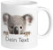 GRAZDesign Tasse Baby mit Name personalisiert, Namenstasse Geschenk für Mädchen und Jungen aus Keramik (Koala, 330ml)