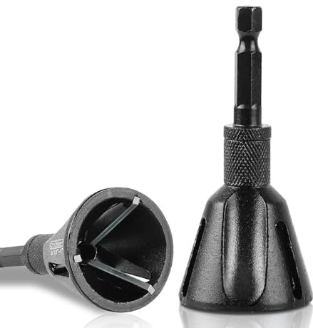 Luckyway Herramienta de chaflán externo de desbarbado de 1/20.3 cm-3/10.2 cm, hoja de carburo de tungsteno, broca de desbarbado, herramientas de rebaba, reparación de tornillos, pernos y sujetadores