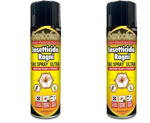 Sandokan insetticida repellente per ragni ad azione persistente 3 settimane 500 ml (Confezione da 2)