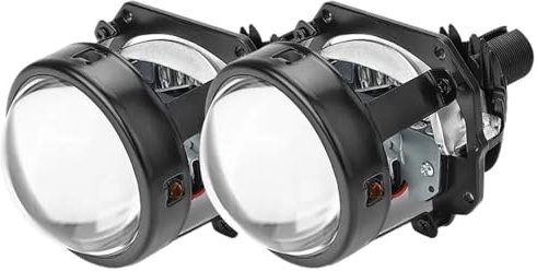 100W 2,5 Zoll Bi-LED-Objektiv 20000LM LED-Projektorlinsen passend for Scheinwerfer H4 H7 9005 9006 High Low Lights Fit for Auto-Motorrad-Nachrüstung(2pcs Black LHD)