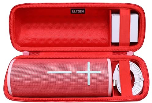 LTGEM Case Compatible with Ultimate Ears Boom 4/3 Portable Waterproof Speaker, Red