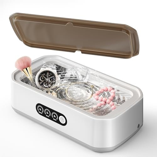GlasFlength Nettoyeur Ultrasons 640ML, 49kHz Nettoyeur Ultrasons Lunettes Bijoux 40W Ultrasonic Cleaner avec 3 Modes Bac Ultrasons Machine Ultrason Nettoyage pour Bijoux Dentier Montres Lunettes