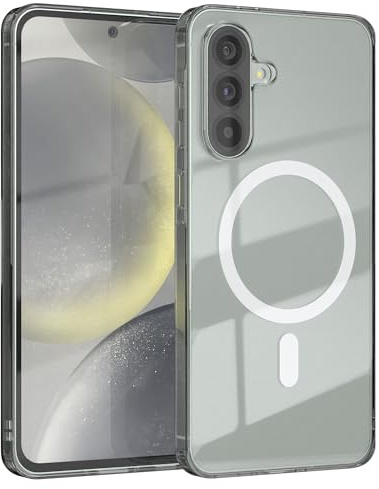 EAZY CASE Hülle für Galaxy A56 kompatibel mit Qi Charging Ultra Aufprallschutz Stoßfest und Kratzfest dünne Schutzhülle mit Kameraschutz Silikon Cover Clear Hybrid Handy Case Transparent - Qi Charging