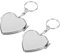 Beaupretty 2pièces Miroir De Poche Double Face Forme De Cœur Avec Porte-clés Miroir Compact Pour Maquillage Portable Accessoire Élégant Pour Femmes Finition Argentée